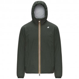 K-Way Giacca Con Cappuccio Stretch Warm Reversibile Verde Uomo