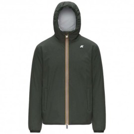 K-Way Giacca Con Cappuccio Stretch Warm Reversibile Verde Uomo