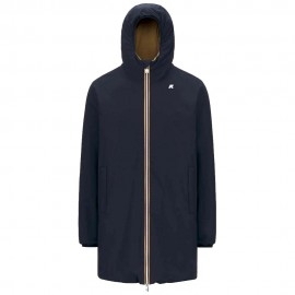 K-Way Giacca Cappuccio Stretch Warm Reversibile Blu Uomo