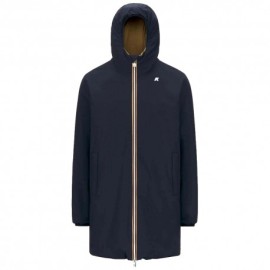K-Way Giacca Cappuccio Stretch Warm Reversibile Blu Uomo