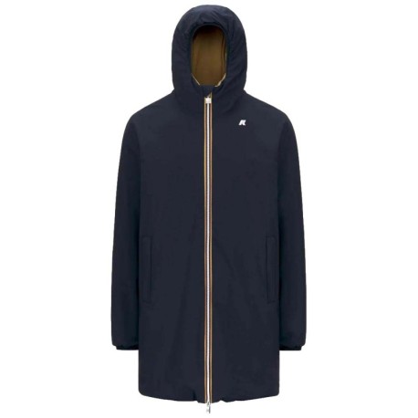 K-Way Giacca Cappuccio Stretch Warm Reversibile Blu Uomo