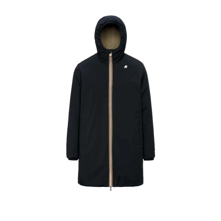 K-Way Giacca Con Cappuccio Stretch Warm Reversibile Ner Uomo