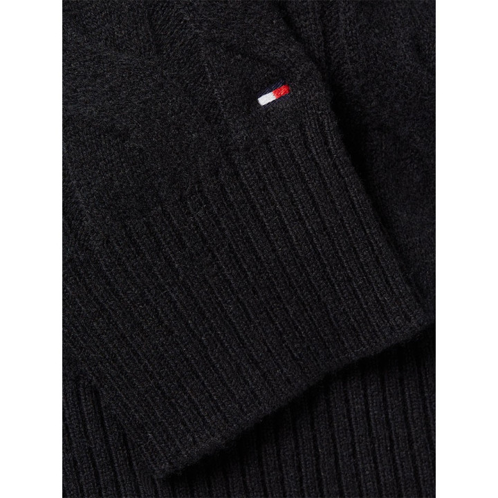 Tommy Hilfiger Soft Wool Cable 100% Lana Nero Donna