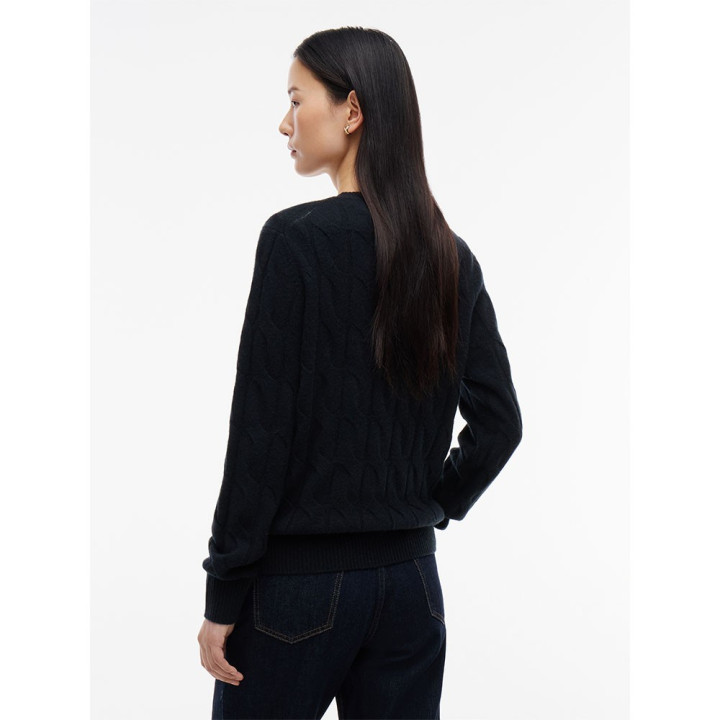 Tommy Hilfiger Soft Wool Cable 100% Lana Nero Donna