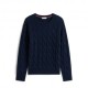 Tommy Hilfiger Soft Wool Cable 100% Lana Blu Donna