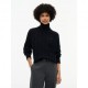 Tommy Hilfiger Soft Woll 100% Lana Dolcevita Nero Donna