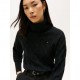 Tommy Hilfiger Soft Woll 100% Lana Dolcevita Nero Donna