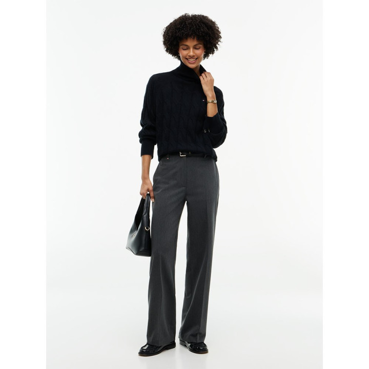 Tommy Hilfiger Soft Woll 100% Lana Dolcevita Nero Donna