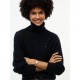 Tommy Hilfiger Soft Woll 100% Lana Dolcevita Nero Donna