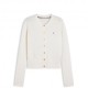 Tommy Hilfiger Cardigan Soft Wool 100% Lana Bianco Donna