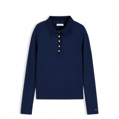 Tommy Hilfiger Polo Rib Blu Donna