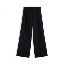 Tommy Hilfiger Pantaloni Viscosa Wide Leg Nero Donna