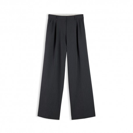 Tommy Hilfiger Pantaloni Viscosa Wide Leg Grigio Donna