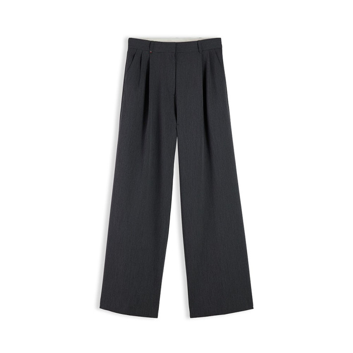 Tommy Hilfiger Pantaloni Viscosa Wide Leg Grigio Donna