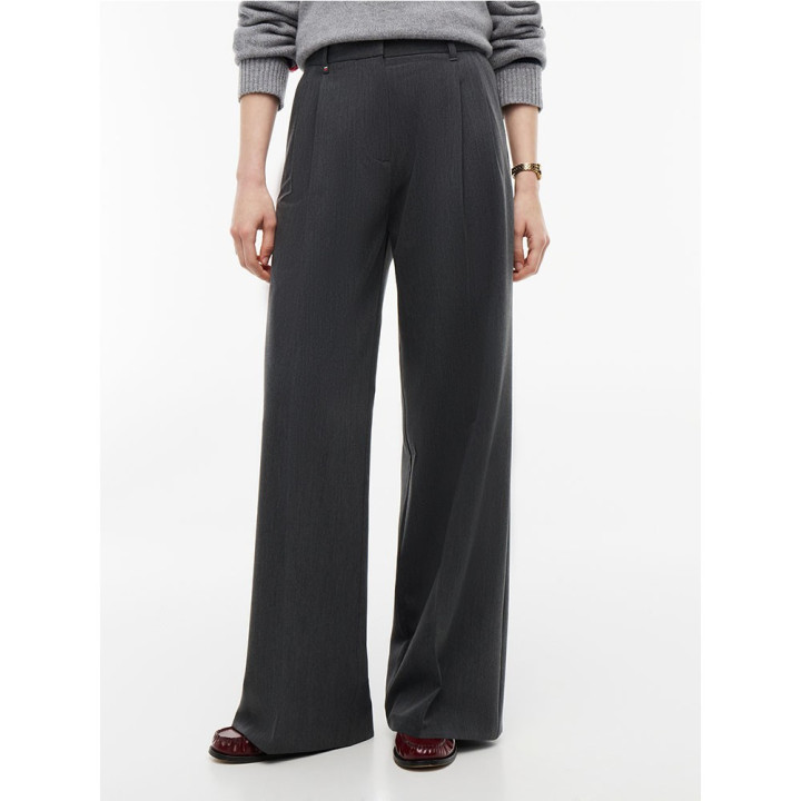 Tommy Hilfiger Pantaloni Viscosa Wide Leg Grigio Donna