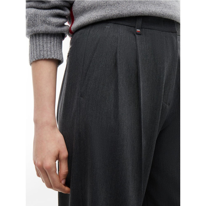 Tommy Hilfiger Pantaloni Viscosa Wide Leg Grigio Donna