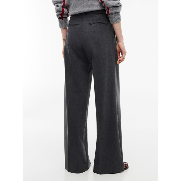Tommy Hilfiger Pantaloni Viscosa Wide Leg Grigio Donna