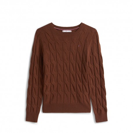 Tommy Hilfiger Soft Wool Cable 100% Lana Moro Donna
