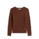 Tommy Hilfiger Soft Wool Cable 100% Lana Moro Donna