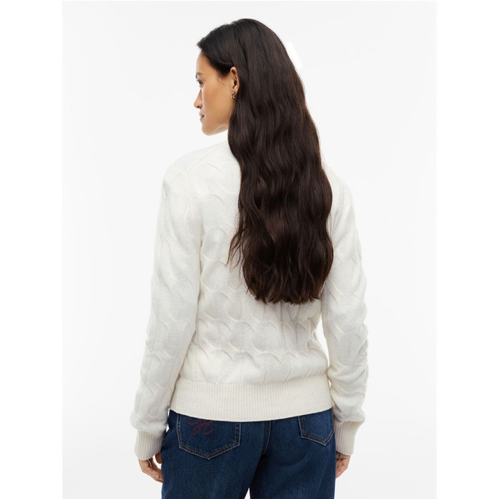 Tommy Hilfiger Soft Wool Cable 100% Lana Bianco Donna