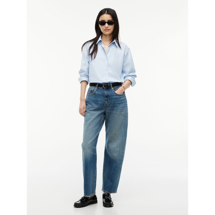 Tommy Hilfiger Jeans Quinn Mid Rise Barrel Blu Donna
