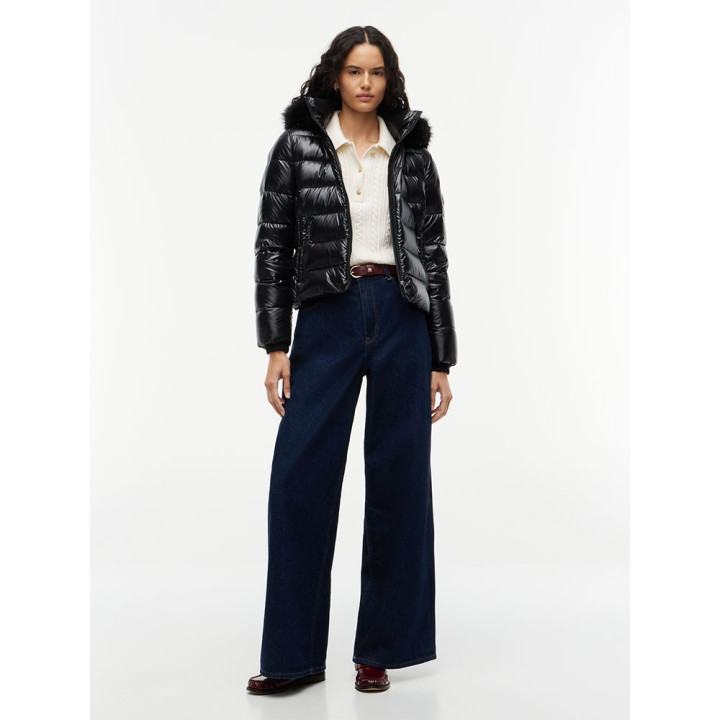 Tommy Hilfiger Piumino Corto Gloss Nero Donna