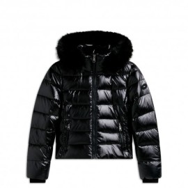 Tommy Hilfiger Piumino Corto Gloss Nero Donna