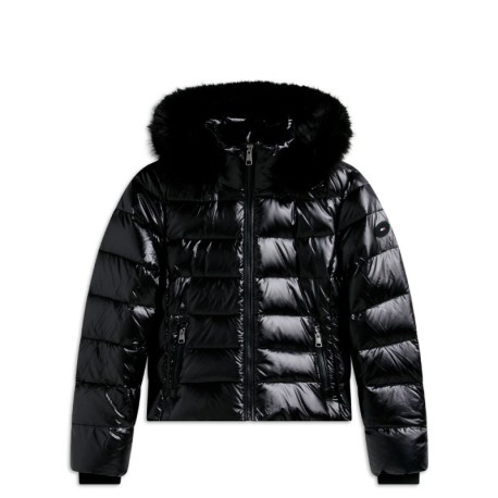 Tommy Hilfiger Piumino Corto Gloss Nero Donna
