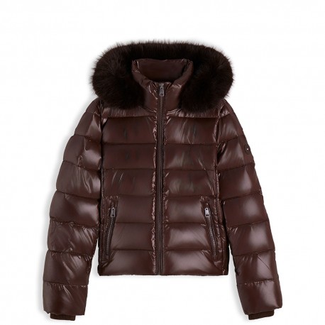 Tommy Hilfiger Piumino Corto Gloss Moro Donna