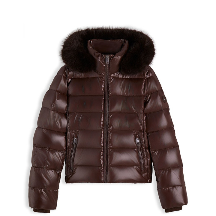 Tommy Hilfiger Piumino Corto Gloss Moro Donna