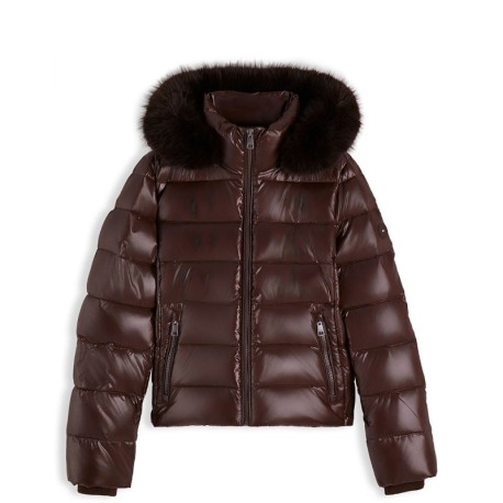 Tommy Hilfiger Piumino Corto Gloss Moro Donna