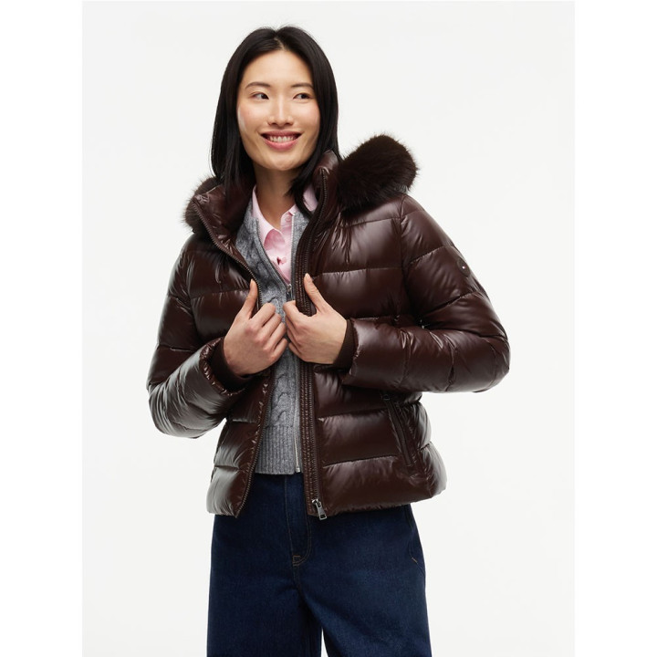 Tommy Hilfiger Piumino Corto Gloss Moro Donna
