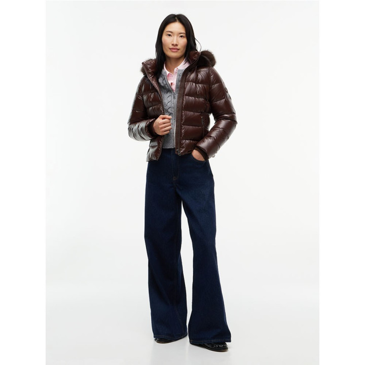 Tommy Hilfiger Piumino Corto Gloss Moro Donna