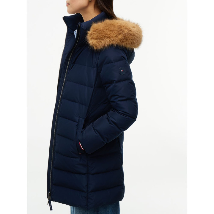 Tommy Hilfiger Piumino Lungo Down Heritage Tyra Blu Donna