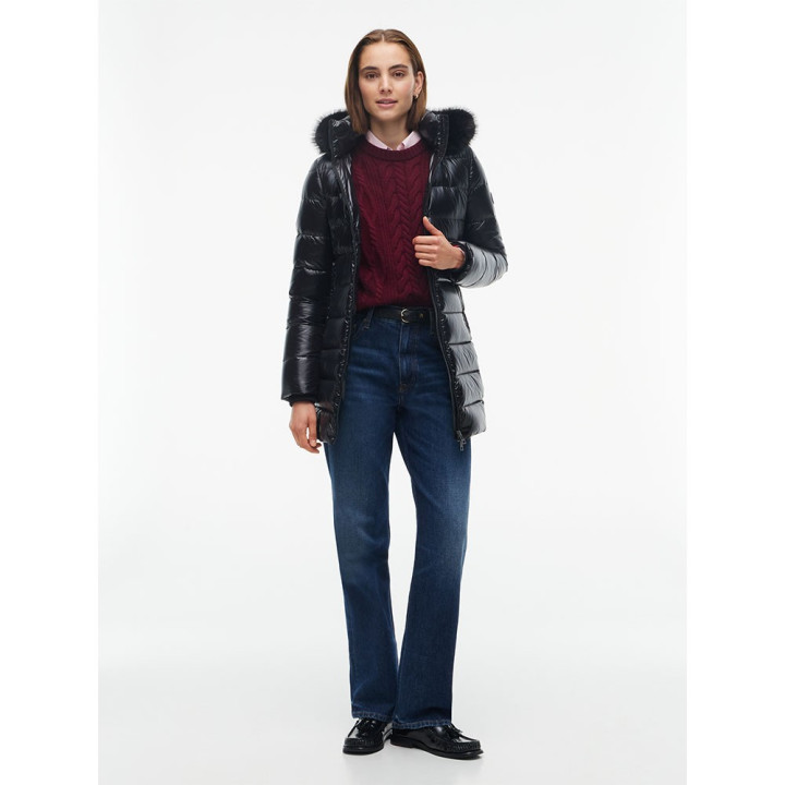 Tommy Hilfiger Piumino Glossy Down Coat Nero Donna