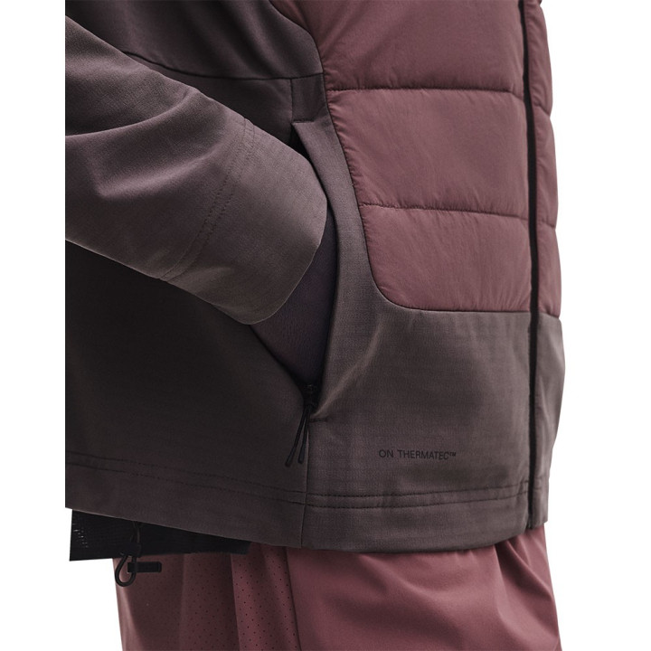 On Giacca Running Weather Hybrid Mulberry Barberry Uomo