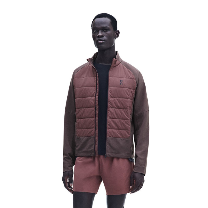 On Giacca Running Weather Hybrid Mulberry Barberry Uomo