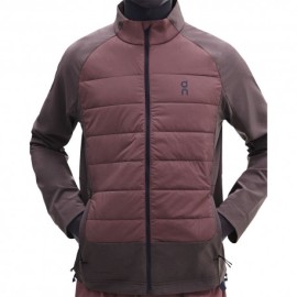 On Giacca Running Weather Hybrid Mulberry Barberry Uomo