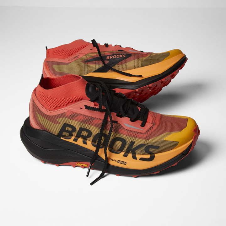 Brooks Cascadia Elite Tigerlily Nero Arancio - Scarpe Trail Running Uomo