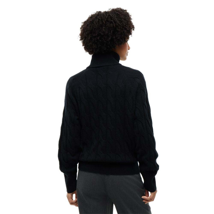 Tommy Hilfiger Soft Woll 100% Lana Dolcevita Nero Donna