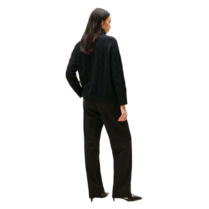 Tommy Hilfiger Soft Woll 100% Lana Dolcevita Nero Donna