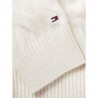 Tommy Hilfiger Soft Wool Cable 100% Lana Bianco Donna