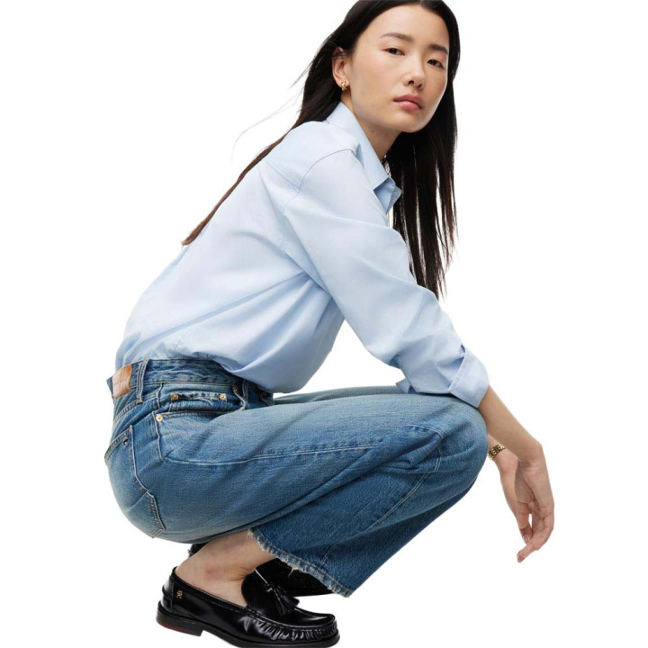 Tommy Hilfiger Jeans Quinn Mid Rise Barrel Blu Donna