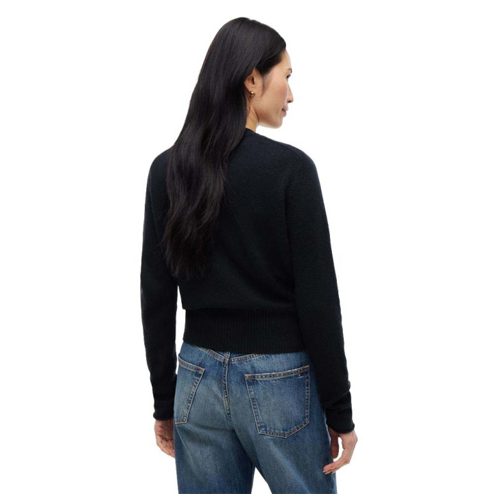 Tommy Hilfiger Cardigan Soft Wool 100% Lana Nero Donna