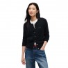 Tommy Hilfiger Cardigan Soft Wool 100% Lana Nero Donna