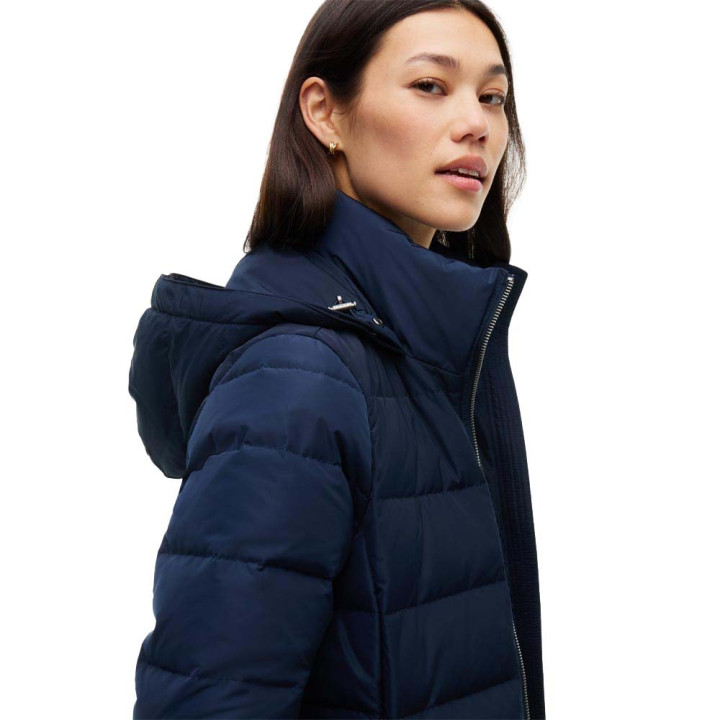 Tommy Hilfiger Piumino Lungo Down Heritage Tyra Blu Donna