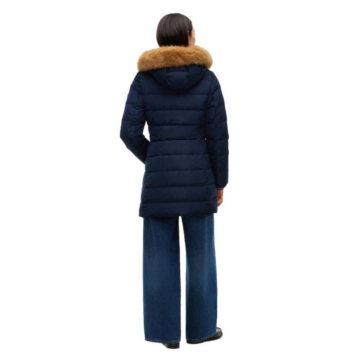 Tommy Hilfiger Piumino Lungo Down Heritage Tyra Blu Donna