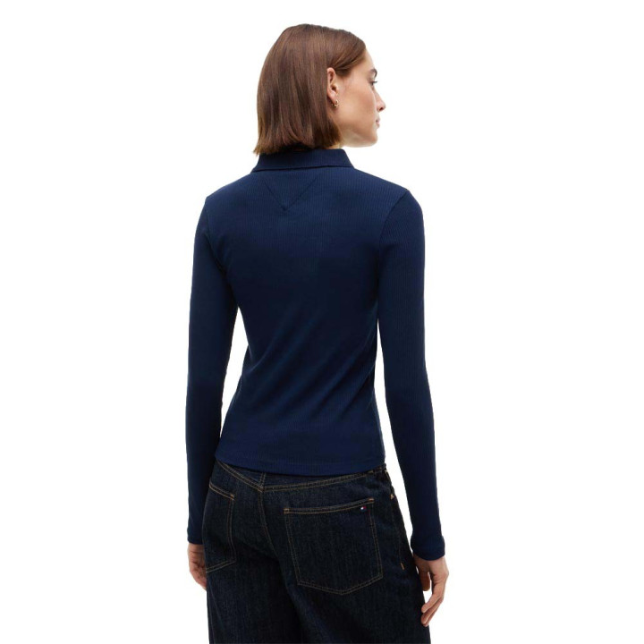 Tommy Hilfiger Polo Rib Blu Donna
