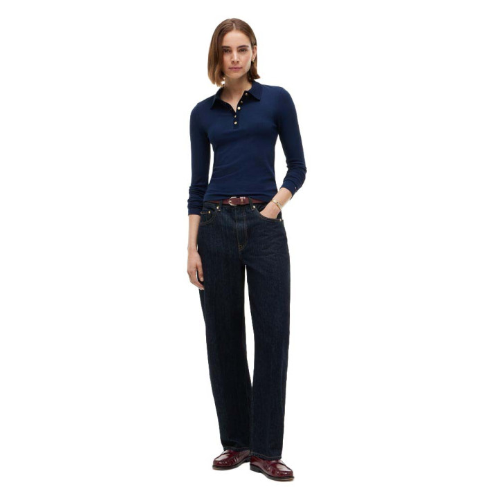 Tommy Hilfiger Polo Rib Blu Donna