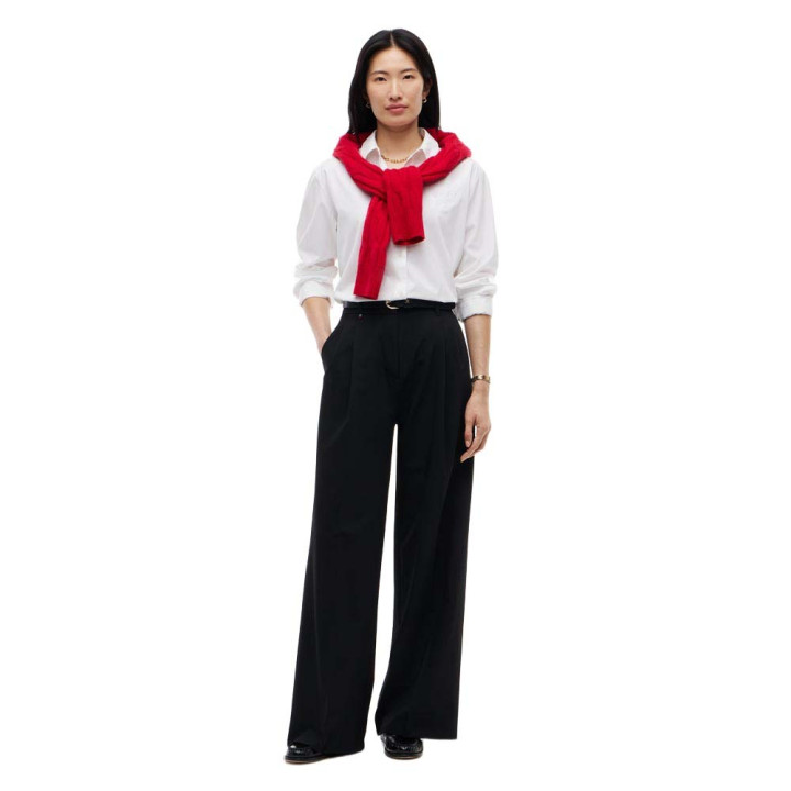 Tommy Hilfiger Pantaloni Viscosa Wide Leg Nero Donna